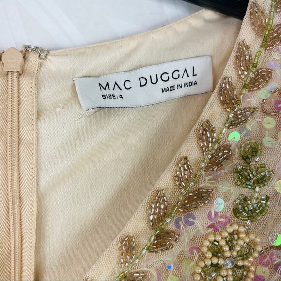 Embellished Ruffled Cap Sleeve V Neck Gown 10772 size 4 NWT - Picture 12 of 12